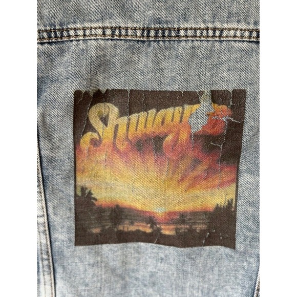 Free People Rumors Denim Jean Jacket w/ Patch Size XS - Picture 4 of 8